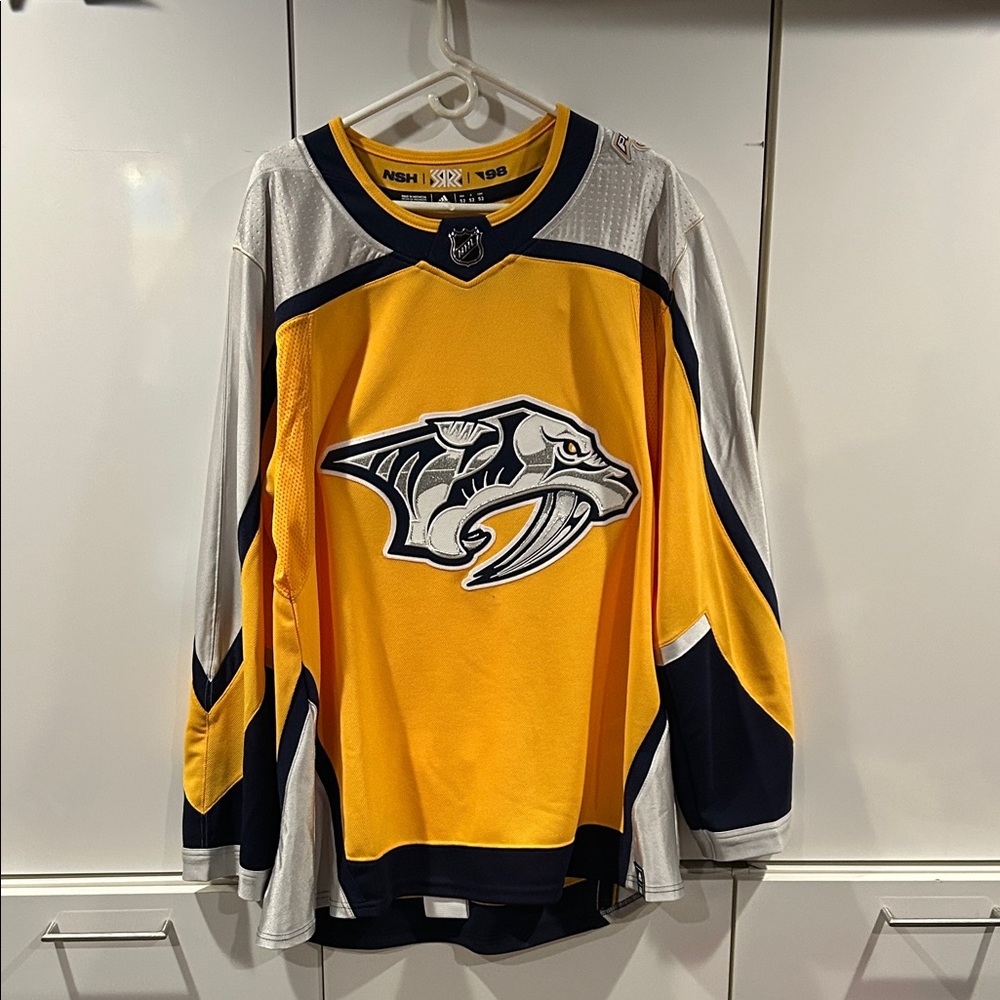 Adidas Yellow and Blue Hockey Jersey